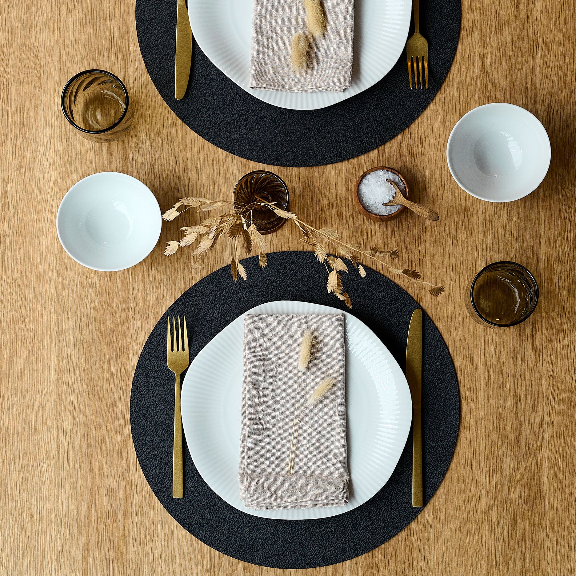 Vendbar dækkeserviet Ø38 cm